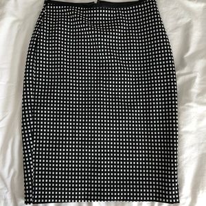 Black and White grid Express Pencil Skirt